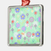 Overlayer Blumen Ornament Aus Metall (Links)