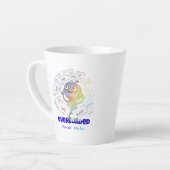 Overloaded Robot Send Help Funny Tech Anxiety Milchtasse (Linke Ecke)