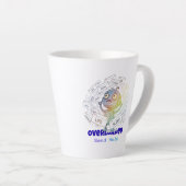 Overloaded Robot Send Help Funny Tech Anxiety Milchtasse (Rechte Ecke)