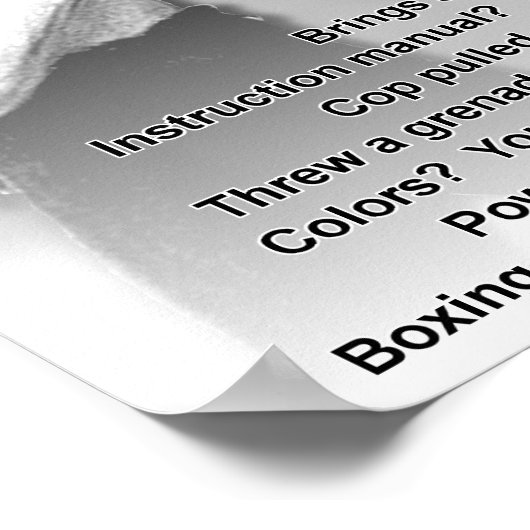 Overly Manly Man Quotes Redewendungen Funny Poster (Ecke)