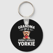 Overly Siled Yorkie Grandma Design Schlüsselanhänger (Vorderseite)