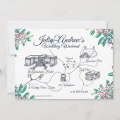 OVERNIGHT Willkommensplan für Julia Einladung (Vorderseite)