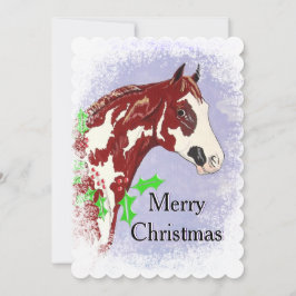 Overo Paint Horse (Weihnachten) Feiertagskarte