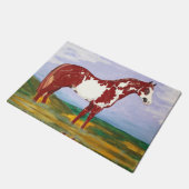 Overo Paint Stallion Fußmatte (Schrägansicht)