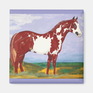 Overo Paint Stallion ~ Horse Magnet