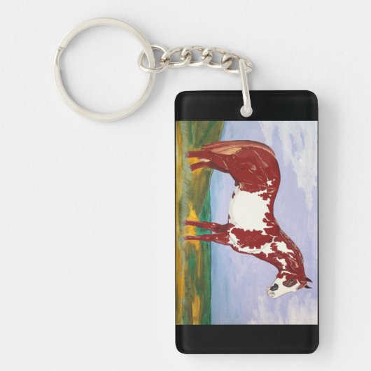 Overo Paint Stallion - Schlüsselanhänger (Vorderseite)