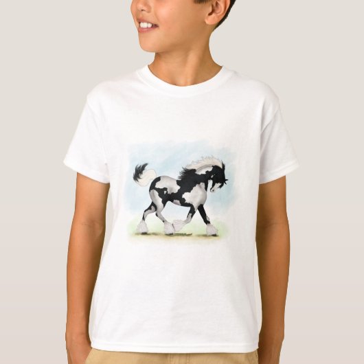 Overo Piebald Gipsy Horse Pony Paint Pinto T-Shirt (Vorderseite)