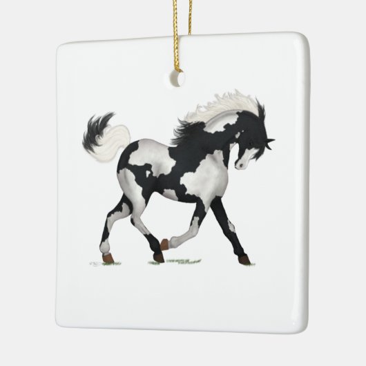 Overo Pinto Paint Horse Pony Reittier Keramikornament (Links)