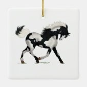 Overo Pinto Paint Horse Pony Reittier Keramikornament (Rückseite)