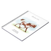 Overo Pinto Personalisiert Horse Owner's Journal Notizblock (Linke Seite)