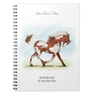 Overo Pinto Personalisiert Horse Owner's Journal Notizblock