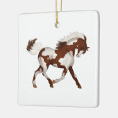 Overo Pinto Pferd oder Pony Custom Memorial Keepak Keramikornament (Links)