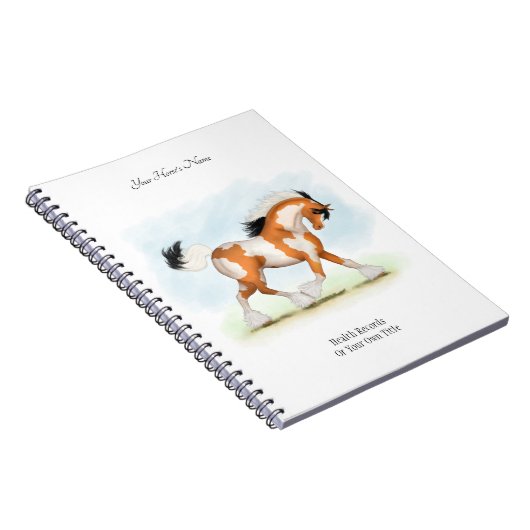 Overo Sinti und Roma Personalisiert Horse Owner's  Notizblock (Rechte Seite)