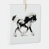 Overo Sinti und Roma Vanner Horse Personalisiert W Keramikornament (Rechts)
