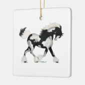 Overo Sinti und Roma Vanner Horse Personalisiert W Keramikornament (Links)