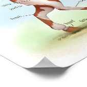 Overo Skewbald Horse Reittiere Anatomie Poster (Ecke)