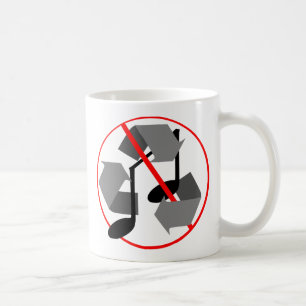 Overplayed recycelte Musik Kaffeetasse