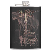 Override - Techno-Goth Streetwear Design Flachmann (Vorderseite)