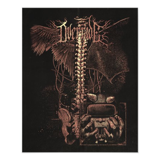 Override - Techno-Goth Streetwear Design Fotodruck (Vorne)