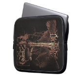 Override - Techno-Goth Streetwear Design Laptopschutzhülle (Vorderseite Links)