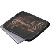 Override - Techno-Goth Streetwear Design Laptopschutzhülle (Vorne Knopf)