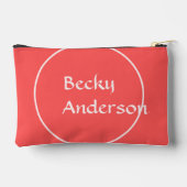 Oversified Initials in Rosé und Rot Zubehörtasche (Rückseite)