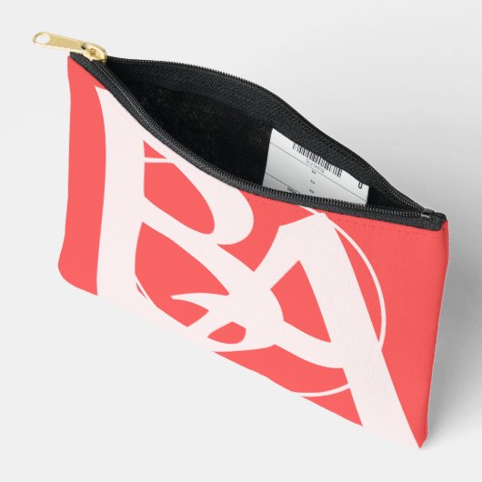 Oversified Initials in Rosé und Rot Zubehörtasche (Offen)