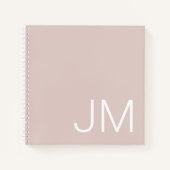 Oversified Mit Monogramm Initials Pink Sketchbook Notizblock (Vorderseite)