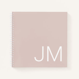 Oversified Mit Monogramm Initials Pink Sketchbook Notizblock