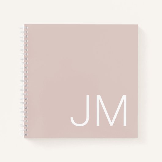 Oversified Mit Monogramm Initials Pink Sketchbook Notizblock (Vorderseite)