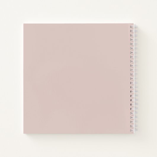 Oversified Mit Monogramm Initials Pink Sketchbook Notizblock (Rückseite)