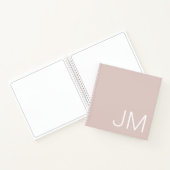 Oversified Mit Monogramm Initials Pink Sketchbook Notizblock (Innenseite)