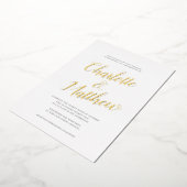 Oversified Name Kalligrafie Script Wedding REAL Folieneinladung (Gedreht)