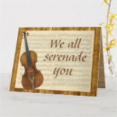 Oversified Serenade aus Gruppe, Geige und Musik Karte (Gelbe Blume)