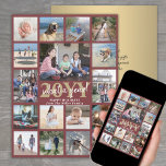 Oversifiziert Was für ein Jahr Foto Collage Burgun Feiertagskarte<br><div class="desc">Was für ein Jahr zu erinnern! Versenden Sie stilvolle, fröhliche Grüße und teilen Sie 17 Ihrer Lieblingsfotos mit einer extra großen 6, 5" x 8, 75" Foto Collage Urlaubskarte. (IMAGE PLACEMENT TIP: Eine einfache Möglichkeit, ein Foto genau so zu zentrieren, wie Sie es gewollt haben, ist es, es einzuschneiden, bevor...</div>