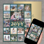 Oversifiziert Was für ein Jahr Foto Collage Grün u Feiertagskarte<br><div class="desc">Was für ein Jahr zu erinnern! Versenden Sie stilvolle, fröhliche Grüße und teilen Sie 17 Ihrer Lieblingsfotos mit einer extra großen 6, 5" x 8, 75" Foto Collage Urlaubskarte. (IMAGE PLACEMENT TIP: Eine einfache Möglichkeit, ein Foto genau so zu zentrieren, wie Sie es gewollt haben, ist es, es einzuschneiden, bevor...</div>