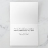 Oversifizierte Accordion Player Accordionist Gebur Karte (Innenseite)