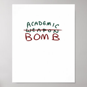 Oversifizierte akademische Bombe Poster