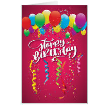 Oversifizierte Happy Birthday Card