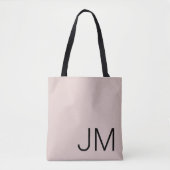 Oversifizierte Mit Monogramm Initialen Blush Pink  Tasche (Vorderseite)