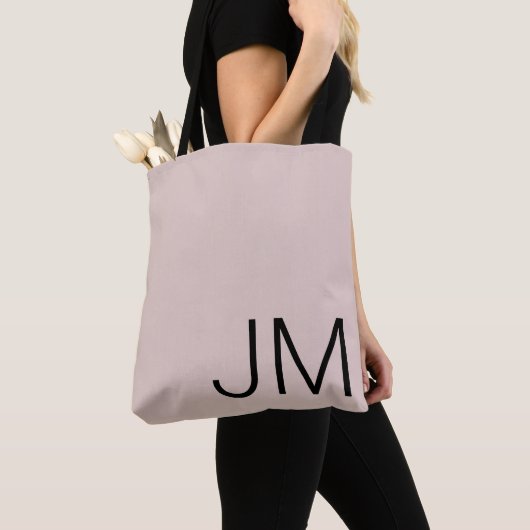 Oversifizierte Mit Monogramm Initialen Blush Pink Tasche (Von Nahem)