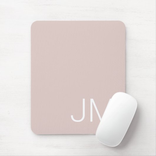 Oversifizierte Mit Monogramm Initialen Rosa Mousepad (Mit Mouse)