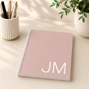 Oversifizierte Mit Monogramm Initials Blush Pink N Notizblock
