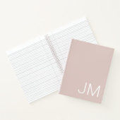 Oversifizierte Mit Monogramm Initials Blush Pink N Notizblock (Innenseite)