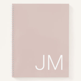 Oversifizierte Mit Monogramm Initials Blush Pink N Notizblock