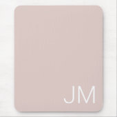 Oversifizierte Mit Monogramm-Rosa-Farbinitialen Mousepad (Vorne)