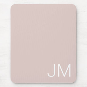 Oversifizierte Mit Monogramm-Rosa-Farbinitialen Mousepad