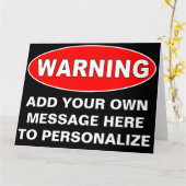 Oversifizierter Kundenwarnung Karte (Gelbe Blume)