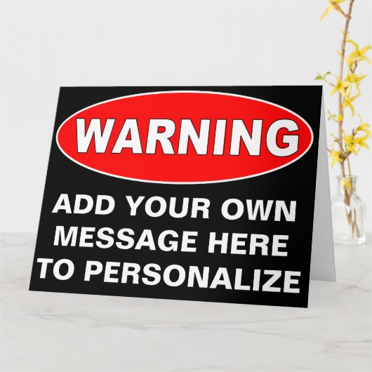 Oversifizierter Kundenwarnung Karte (Gelbe Blume)