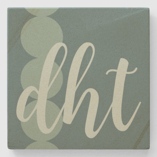 Oversifizierter Monogramm Sandstein-Untersetzer Steinuntersetzer (Vorderseite)